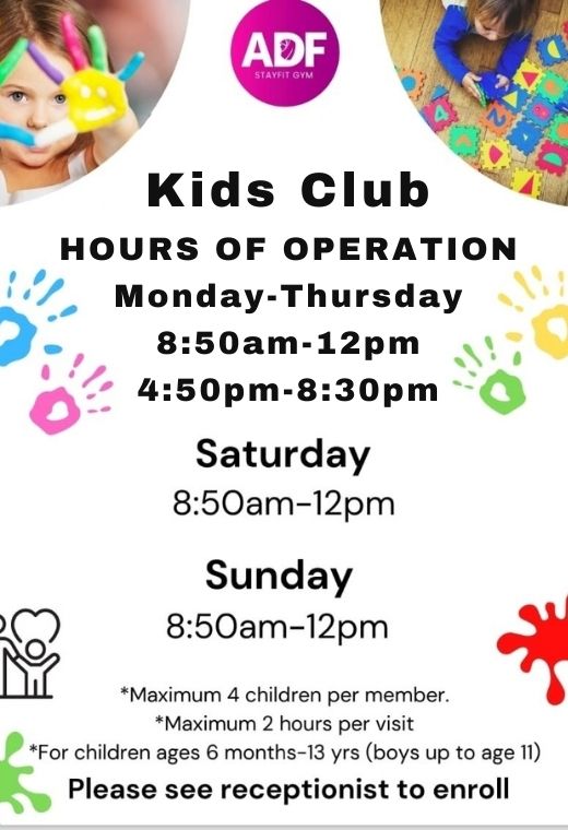 ADF StayFit Kids Club area